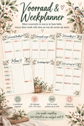 Voorraad & Weekplanner | 6 printbare A4 planners